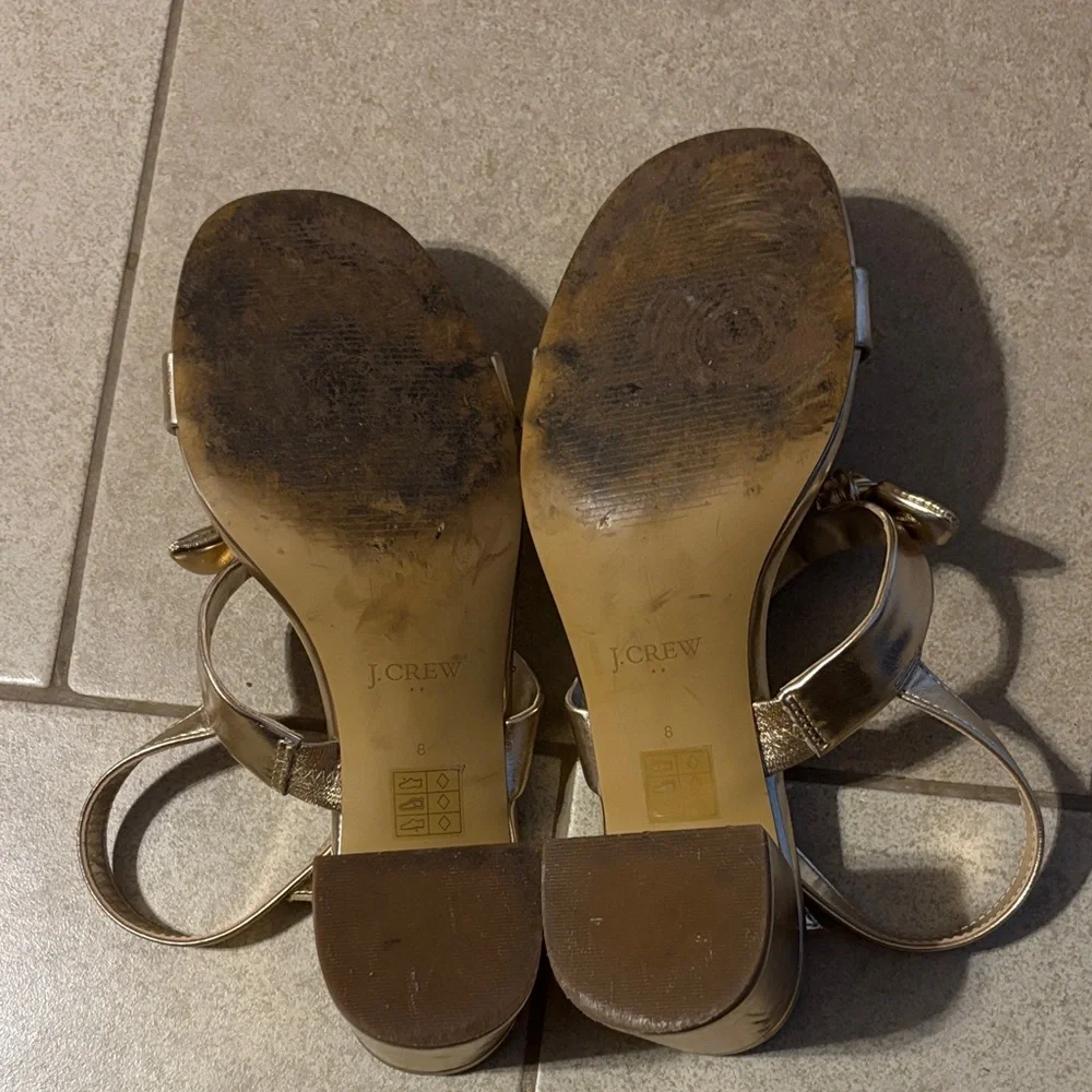 J. Crew Metallic Gold Knot Sandals - Picture 3 of 4